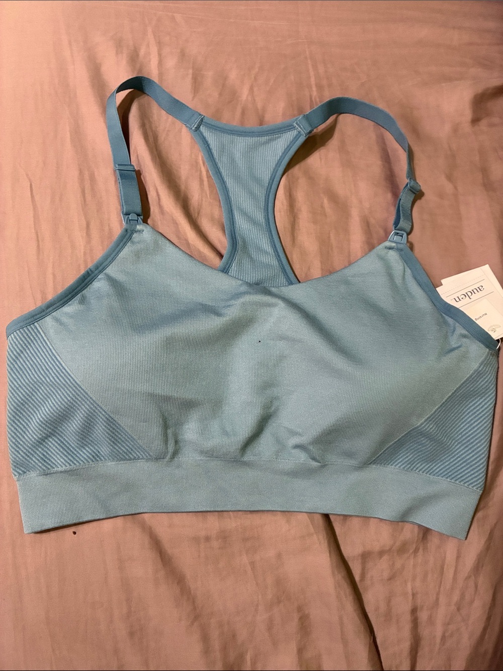 Auden Light Blue Seamless Racerback Bralette